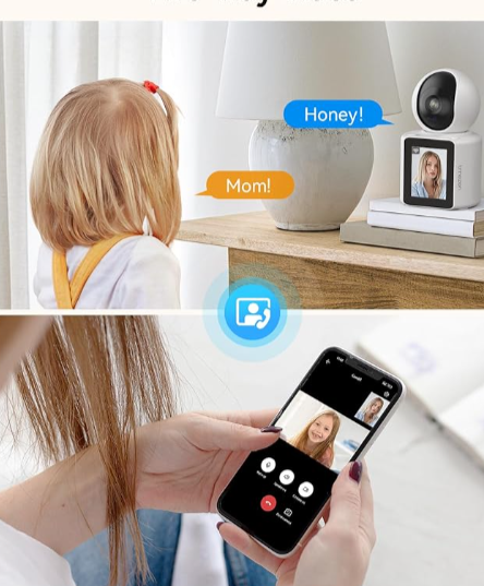 1080p Video Calling WiFi CCTV Camera Two-Way Audio Night Vision Motion Detection Security Camera (1 Channel)